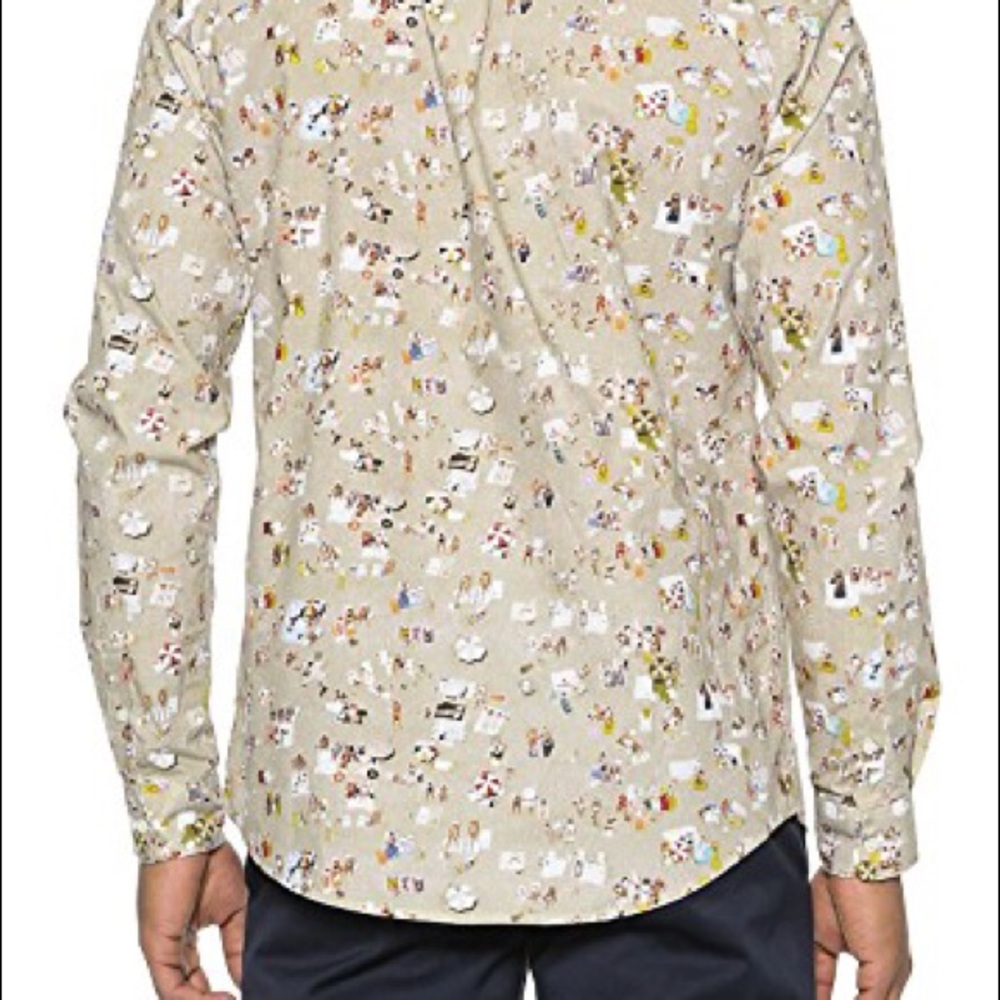 Schnayderman's Crowded Beach Shirt Men’s Button 43 - Picture 4 of 8